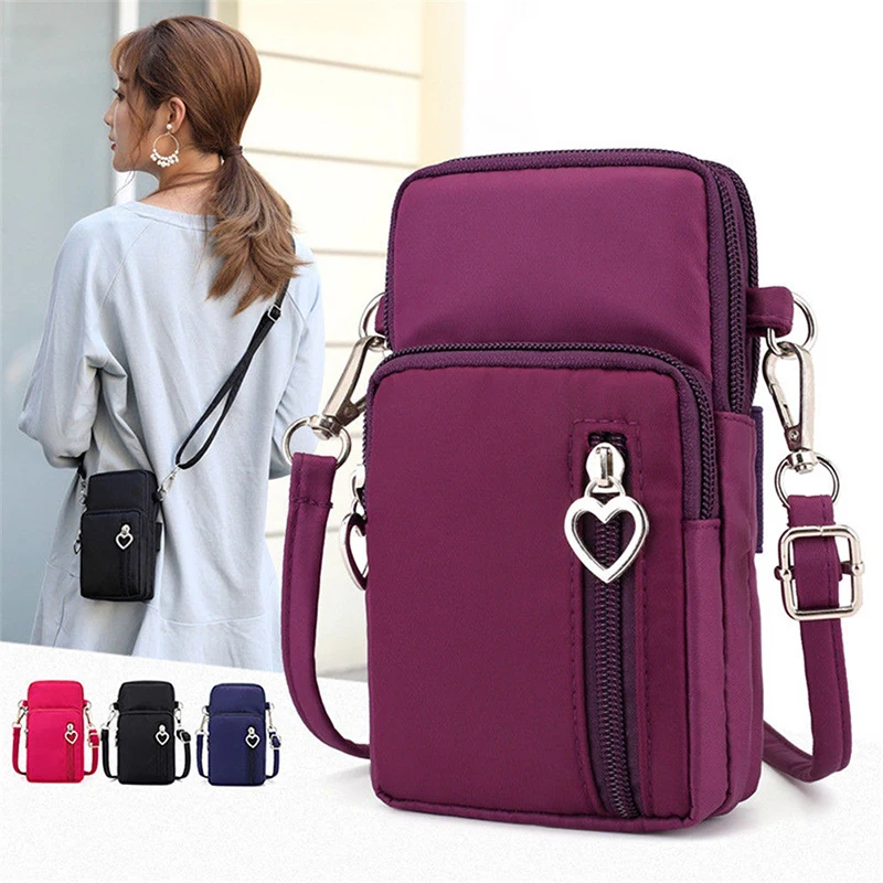 Bolso cuadrado deportivo a la moda para mujer, Mini bolso para teléfono móvil, bolsos de hombro tipo bandolera