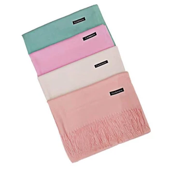

Girita Women's Scarves Cashmere Winter Scarf Solid Thick Neck Head Warm Hijabs Pashmina Lady Shawls and Wraps Bandana Tassel