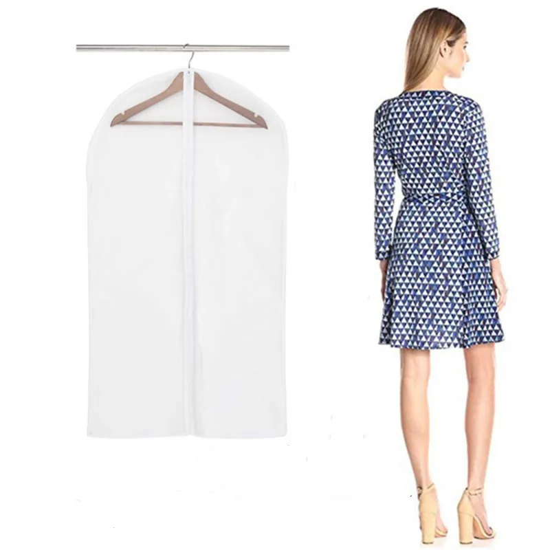 1 Piece Clothes Dust Cover Transparent Waterproof Suit Cover Hanging