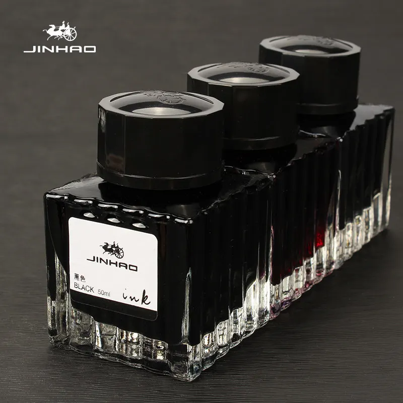 Черная ручка Jinhao для студентов с неуглеродистыми чернилами чистый цвет не