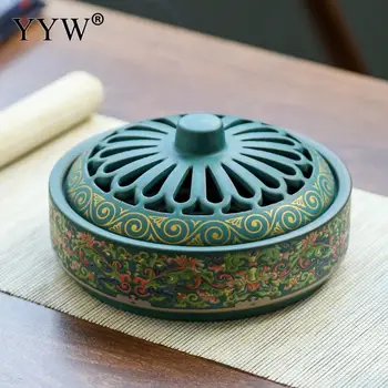 

Round Incense Burner Ceramic Mosquito Incense Burner Mosquito Repellent Indoor Incense Enamel Incense Burner For Big Size