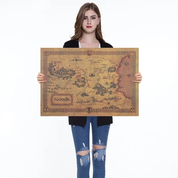 

1PC Vintage Movie Treasure Map Poster Kraft Paper Wall Sticker Bar Cafe Wall Sticker Home Decor Painting 51.5X36cm