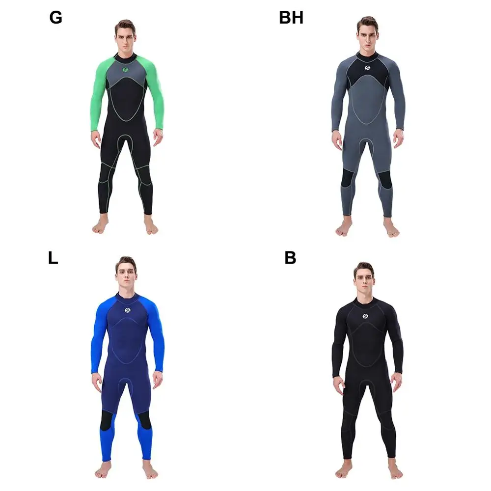 

2019 New Men Wetsuit Rash Guards Adult One-Piece Long Sleeve UV Protection Waterproof Windproof Thermal Swimsuit Diving Suit