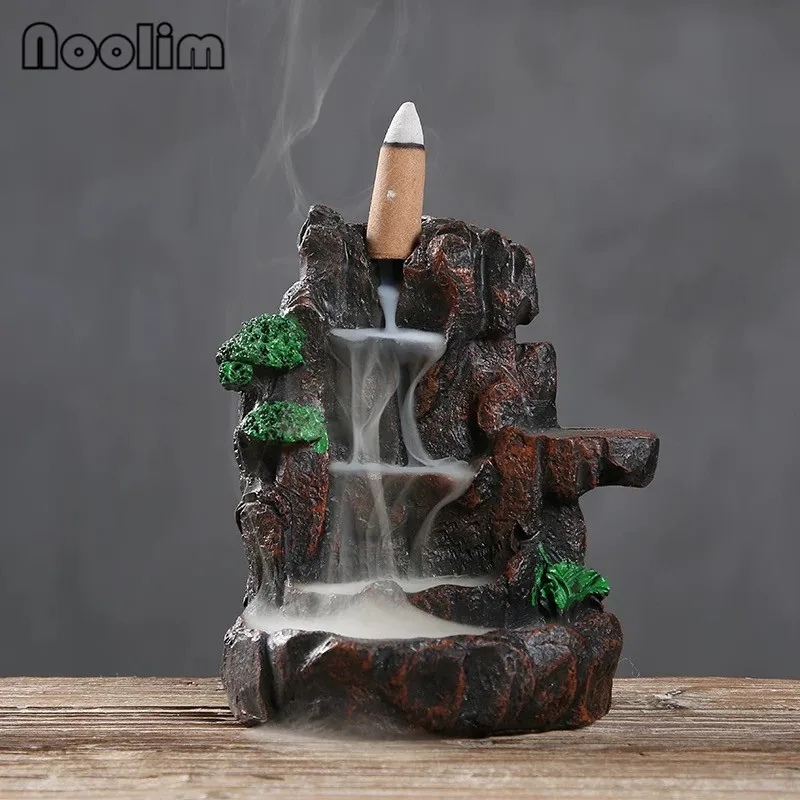 G Поделки из резины, горная курильница для благовоний, горелка, домашний декор, креативный держатель для благовоний, с орнаментом, ароматизированные, водопад, курильница - Цвет: G