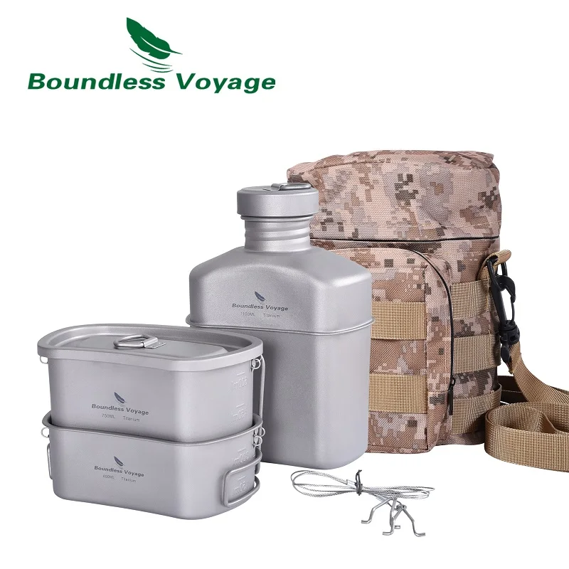 Boundless Voyage Camping Titanium Folding Grill With Frying Plate