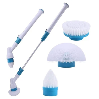 

Turbo Scrub Electric Cleaning Brush Multi-functional Adjustable Waterproof Cleaner Wireless Charging Bathroom Bathtub Kitchen