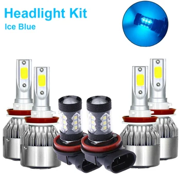 

6x 8000K LED Headlight + Fog Driving Light Bulb Kit For Nissan Altima 07-17 IP68 Waterproof Long Service Time COB Chip