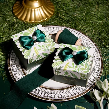

Representative of Creative Features Green forest plant butterfly ribbon 20 green wedding small pure and fresh and sweet box bow