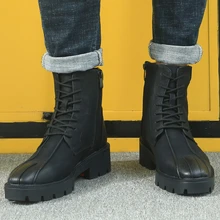 Новинка; сезон весна-осень; мужские Ботинки martin; Мужская обувь; ботинки в байкерском стиле для взрослых; мужские Ботильоны; зимняя обувь; мужская обувь