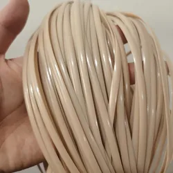 Rotin synthétique plat PE couleur thé au lait, 10 mètres, tissage fait à bricolage main, canne en plastique pour la réparation de tricot, panier de Table de chaise 