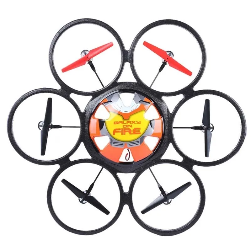 80X80X11,7 см большой WLtoys V323 дроны 2,4 г 4CH 6-Axis Gyro RC Квадрокоптеры дистанционного Управление гексакоптер летающая тарелка беспилотный игрушки - Цвет: Yellow NO Camera