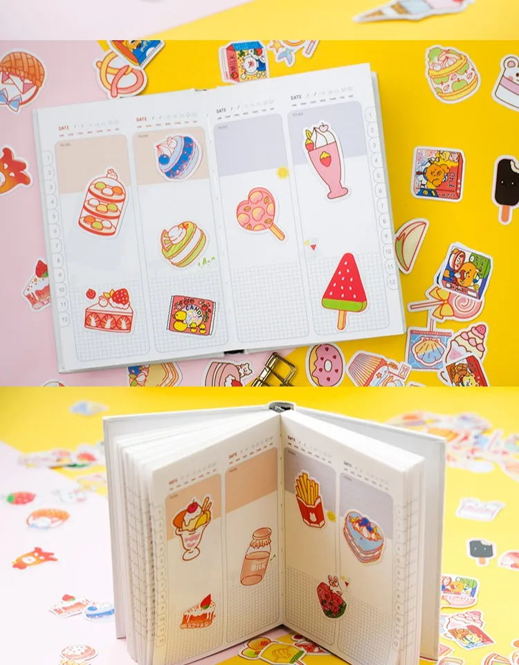 200 шт./упак. милые наклейки закуски kawaii декоративные Стикеры DIY планировщик дневник в стиле Скрапбукинг Стикеры для альбомов