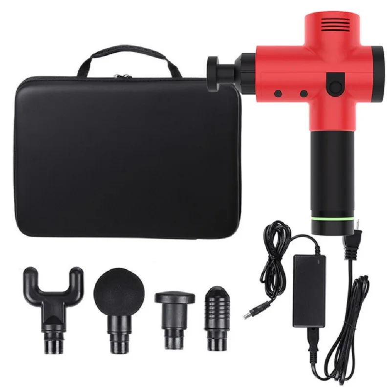 

20 Speeds Muscle Massage Gun 4 Heads Percussive Vibration Therapy Deep Tissue Massager Relax Pain Relief Fascia Massage Machine