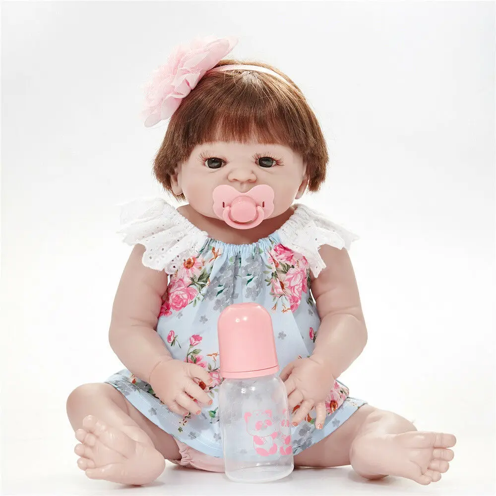 Xmas 23'' Full Body Vinyl Nursery Reborn Baby Dolls Girl Bebe Lifelike Gift Girl Toys for Kids Toddler Boy Toys Baby Doll Toy