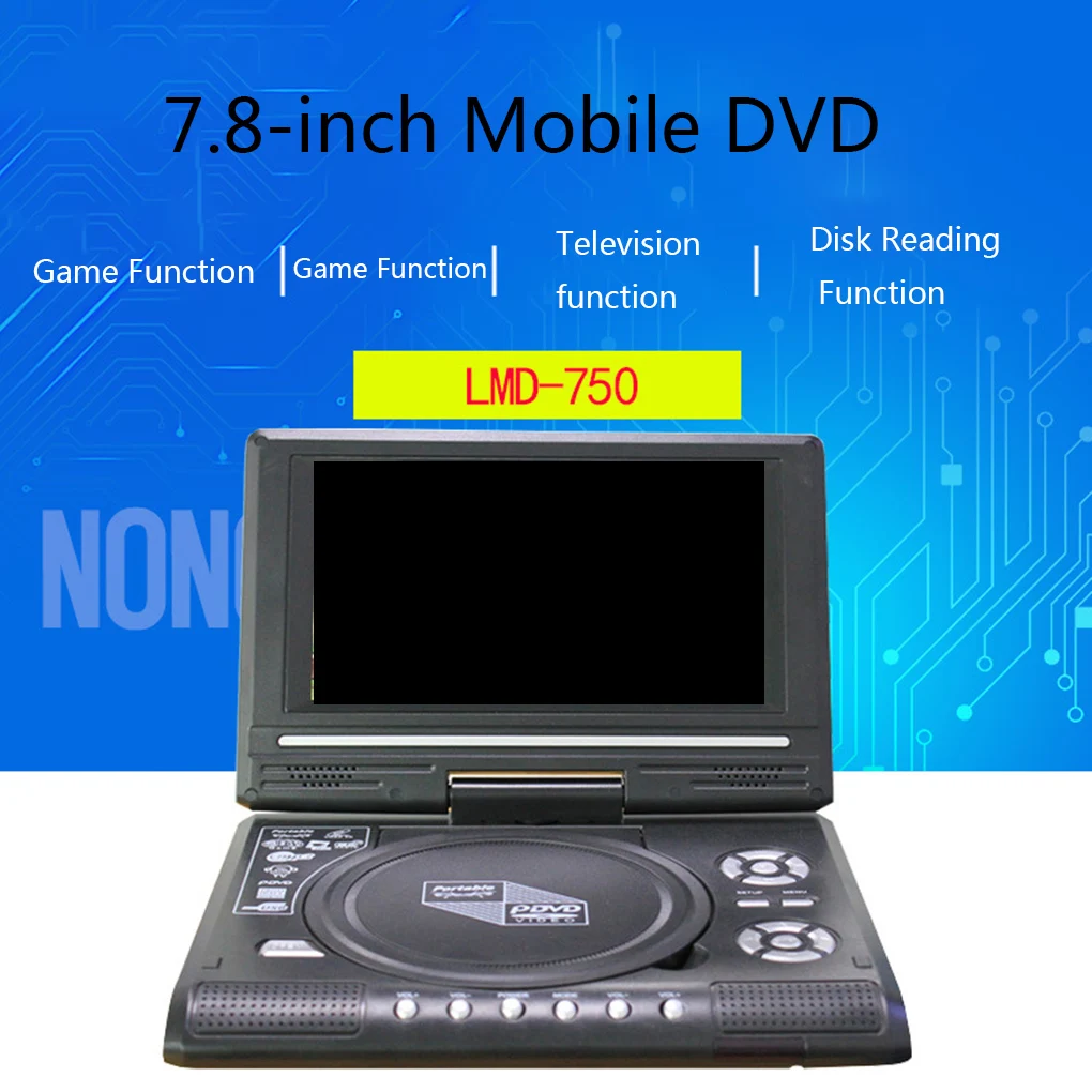 Портативный DVD плеер с поворотом на 270 градусов экран HD видео плеер Путешествия Мини DVD игральное устройство США/Великобритания/ЕС/AU Plug