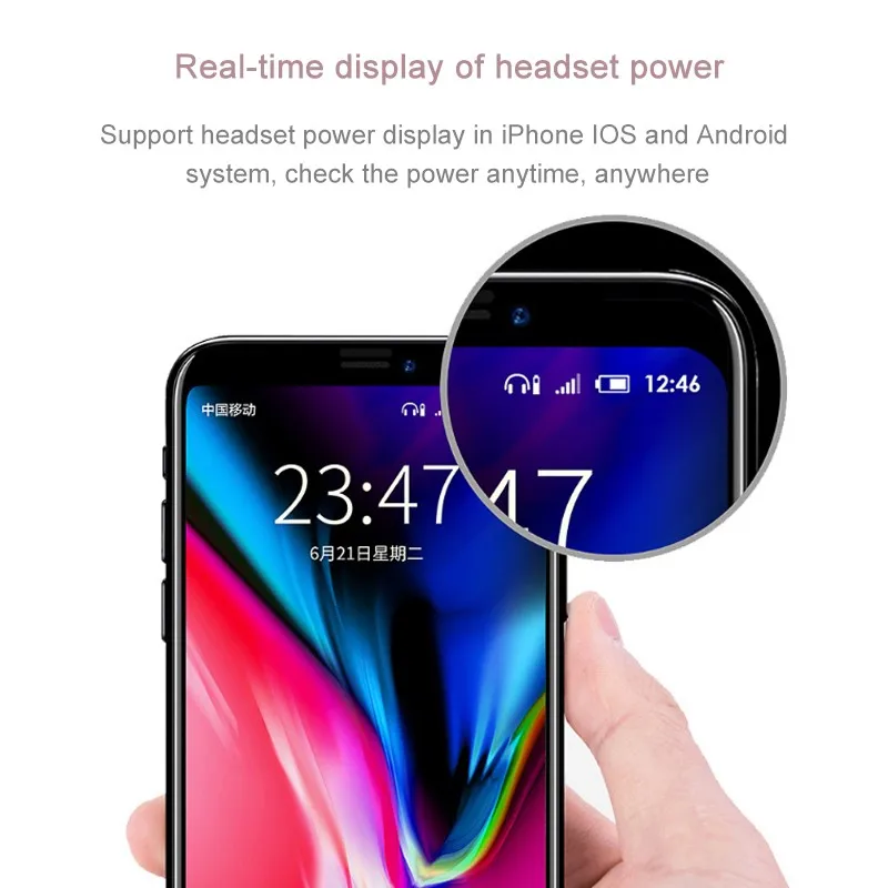 Candy Color TWS Bluetooth Headset With Mirror HIFI Stereo Bluetooth Headphones V5 0 Support Wireless Charging Earphones