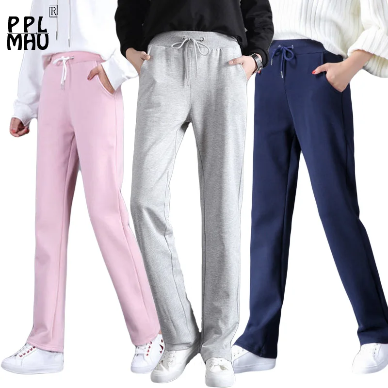 

2019 new winter warm home fleece sweatpants women's fashion casual warm loose slimming exercise jogging XL pants