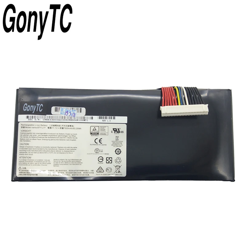 GONYTC BTY L77 ноутбук Батарея для MSI GT72 2QD GT72S 6QF GT80 2QE GT80S WT72 MS 1781 1783 2PE 022CN 1019XCN