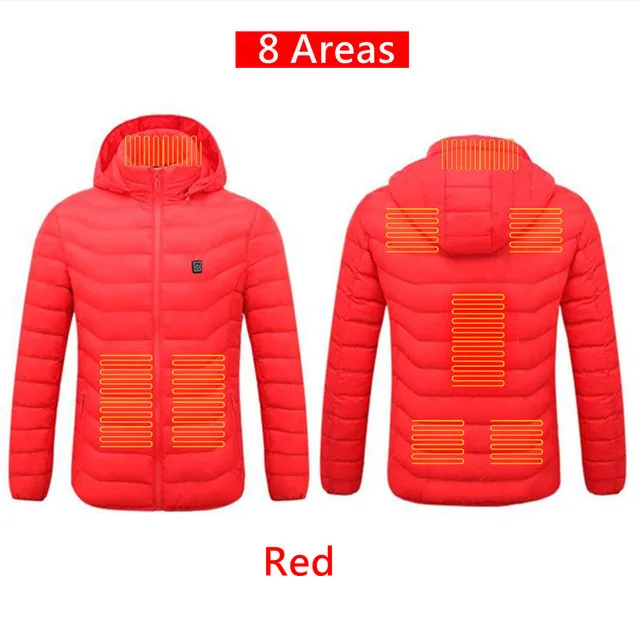thumbnail image 1 of Chaqueta térmica de 9 zonas para hombre, con USB, para invierno, para exteriores, con calefacción eléctrica, abrigo térmico cálido, chaqueta de algodón calefactable, 1 of 5