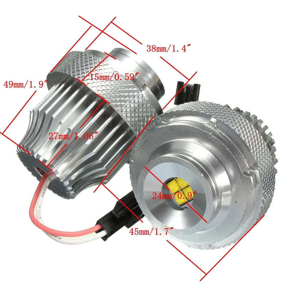 1 пара 40 Вт белый светодиодный светильник ангельские глазки Halo лампы Canbus Ошибка бесплатно для BMW E60 528i 535i LCI ангельские глазки Halo Кольцо светодиодный светильник лампа