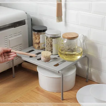 

Punch-free household seasoning storage rack plastic seasoning rack retractable kitchen rack kitchen supplies shelf