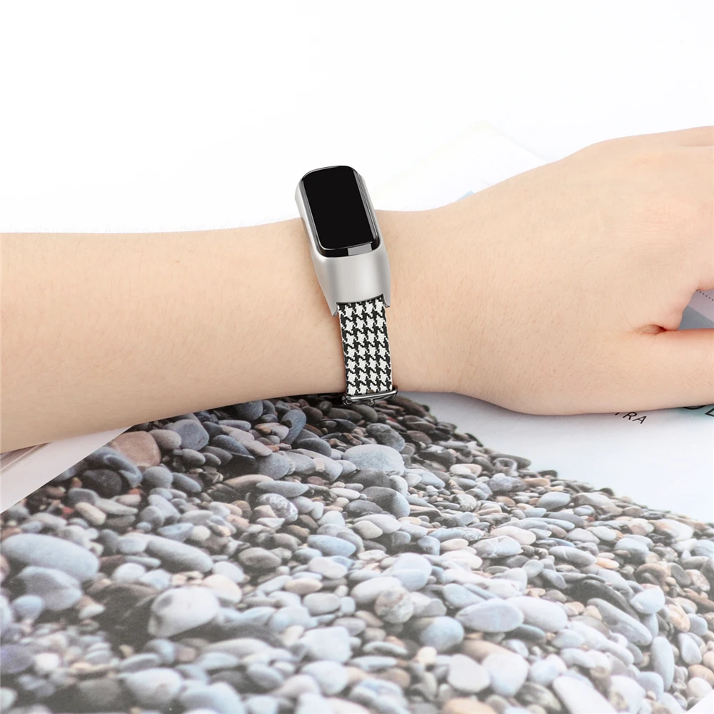 Сменный холщовый ремешок для samsung Galaxy Fit-E Smartwatch ремешок для часов+ металлический каркас браслет ремни для Galaxy Fit-E