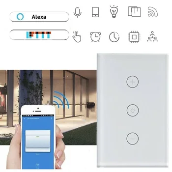 

1*Smart Switch WIFI Light Dimmer Switch Remote For Alexa For IFTTT Voice Control Life High Quality Accessories