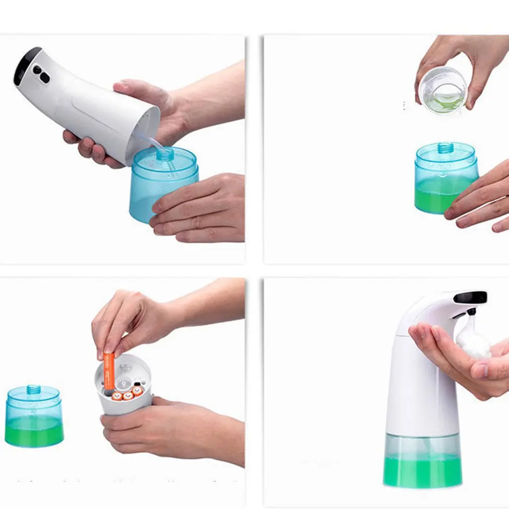 Автоматический дозатор мыла с датчиком пены, белый, для ванной, для кухни, для мыла, машина для мытья, автоматический дозатор мыла