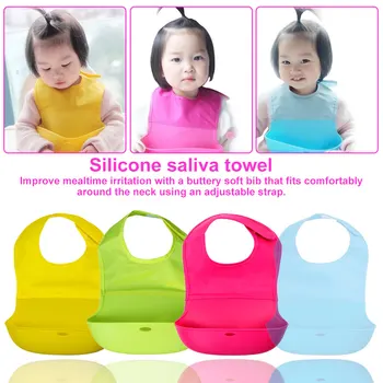 

sweet Baby Bibs Silicone Waterproof Newborn Apron Solid Girls Boys Burp Cloths Toddler Saliva Towel Infant Scarf Bibs