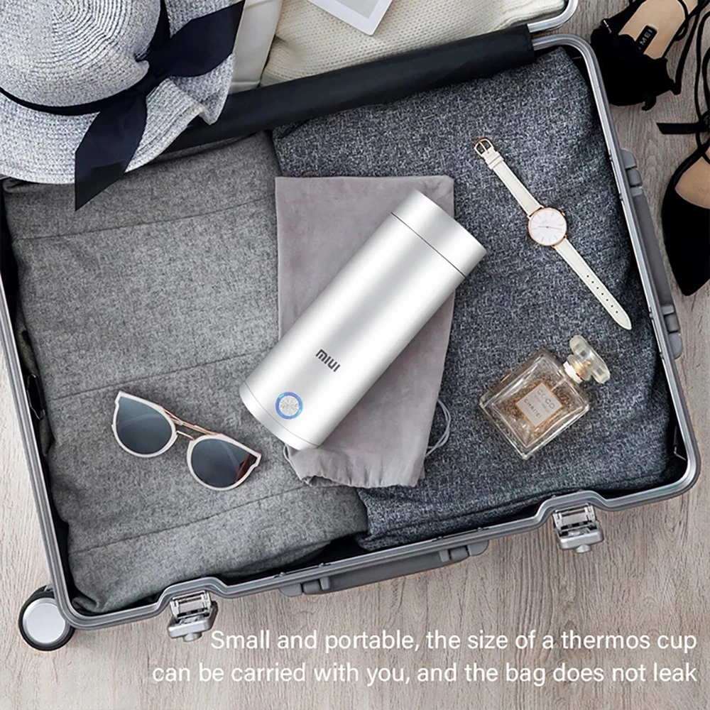 Xiaomi portable electric kettle 400ml rechargeable heating insulated coffee cup intelligent household outdoor hot kettle