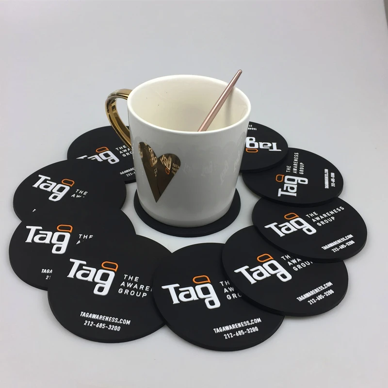 Custom Printed Logo Promotion Gifts Cup Holder Soft Rubber Coaster sets Tableware Waterproof and Heat Insulation 11 H57e637df387e45b1be979367bde2a06dA