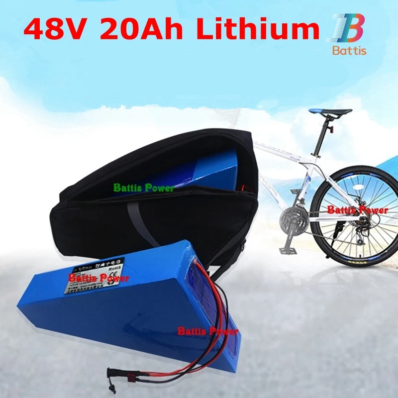 48v 20ah Lithium Ion Battery 48v Triangle Lithium Bateria With Bag For
