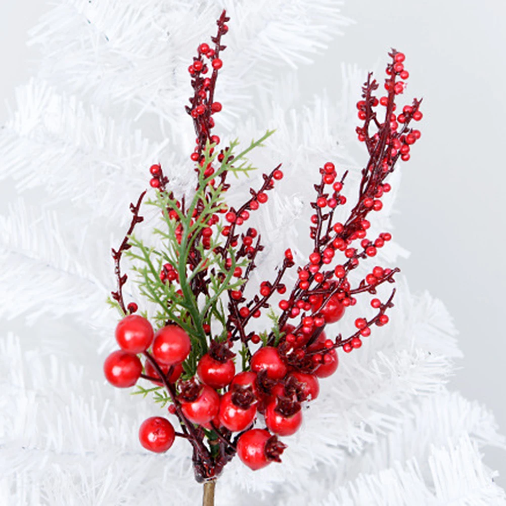 

Artificial Red Berries Branch Christmas Pine Branch for Flower Arrangements Christmas Tree Ornaments