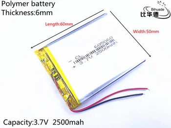 

Liter energy battery 1pcs/lot 605060 Accumulator 3.7V 2500mAh Rechargeable Lithium Polymer