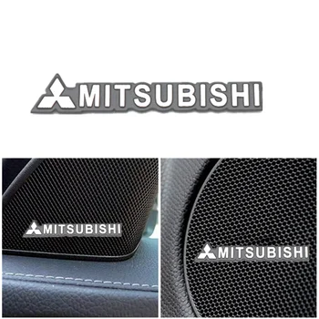 

4pcs speaker aluminum 3D sticker sound letter stickers For Mitsubishi l200 outlander 3 lancer 10 pajero 2 4 galant 8 delica