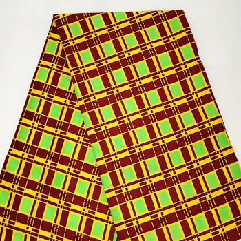 

Stretch Ankara Bonnet Satin Golden African Wax Print Fabric Brode Cotton Print Rapper Batik Material for Dress