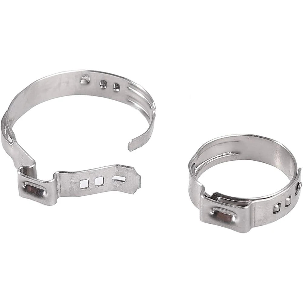 Ear clamp and 180-piece stainless steel hose clamp 5.8-21mm single ear stepless hose classification clamping tool kit hose clamps hose clamp tool