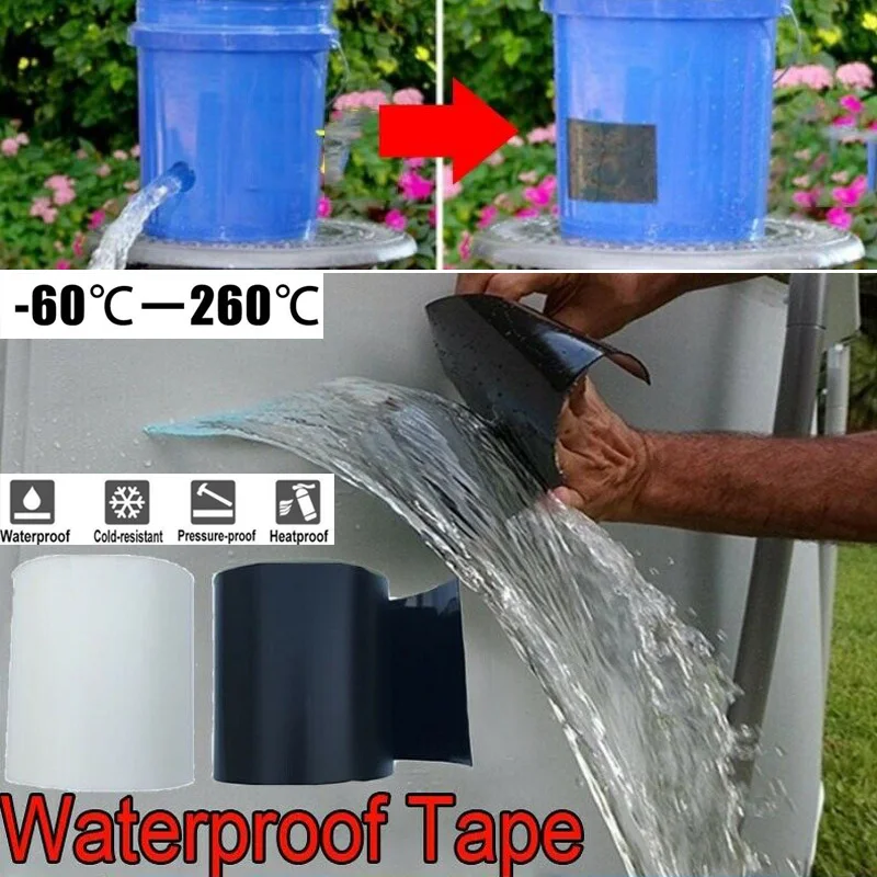 

1/5pcSuper Strong Waterproof Stop Leaks Seal Repair Vehicles Hoses Tape Performance Self Fiber Fix Tape Fiber Fix Adhesive Tape