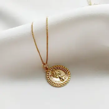 

925 Sterling Silver Clown Coin Figure Moon Necklace Upgraded Version Fashionable Female Necklace 925 Silver Jewelry Choker Chain