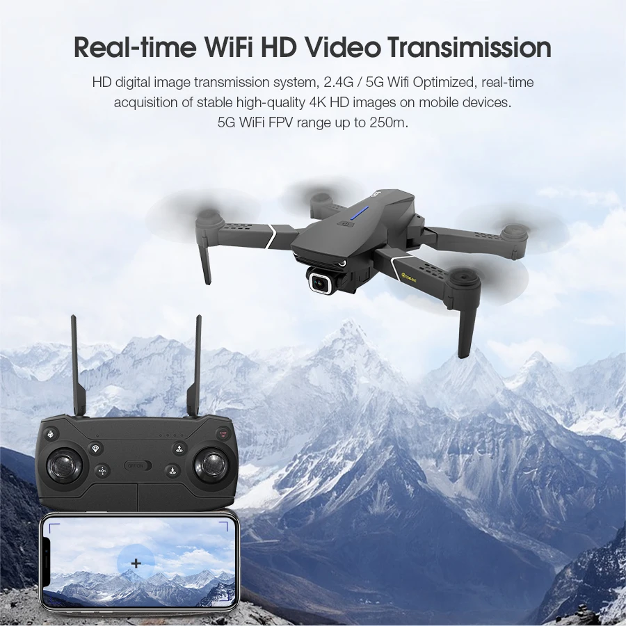 Квадрокоптер E520S с GPS Wi Fi FPV камера 4K/1080P HD широкий угол обзора режим полета
