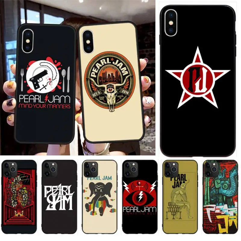 Дизайнерский мягкий чехол для телефона Pearl Jam PJ iPhone 11 pro XS MAX 8 7 6 6S Plus X 5S SE 2020 XR |