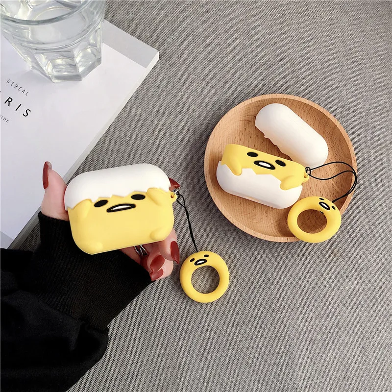 3D Eggshell Chick Silicone Case for Airpods 1 2 3 Cute Bluetooth Earphone Case for Airpod Pro Cover for Air Pods Pro with Ring