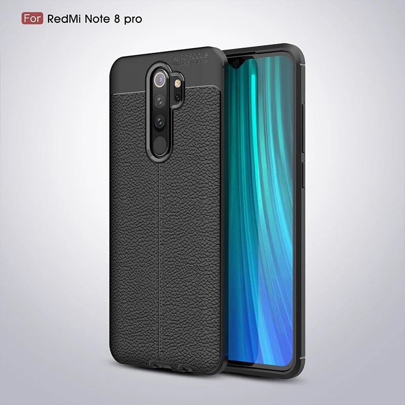 Leater чехол для Xiaomi Redmi Note 8 Pro Чехол силиконовый бампер мягкий чехол для телефона для Redmi Note 8 8 Pro глобальная версия - Цвет: Черный