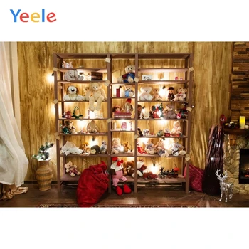 

Yeele Christmas Backdrop Tree Doll Rack Indoor Baby Birthday Party Customized Photocall Photography Background For Photo Studio