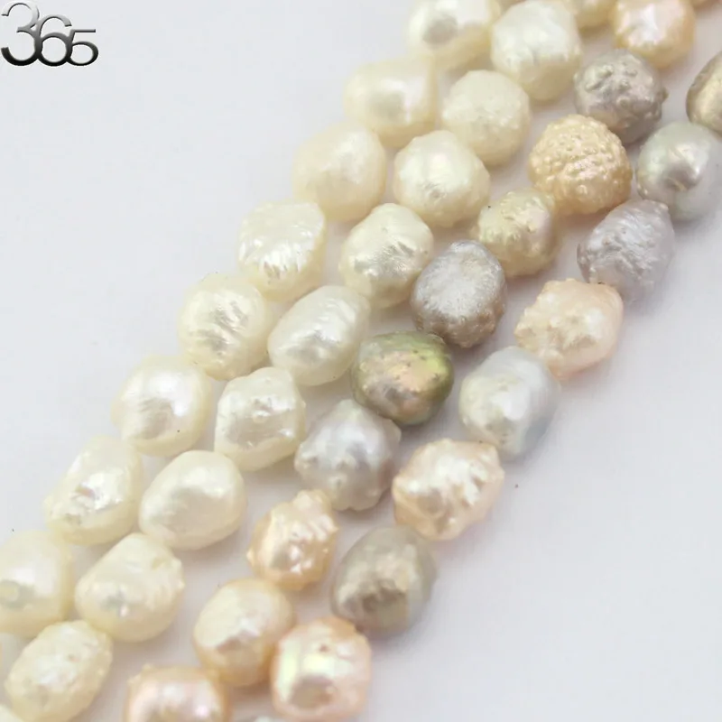 Natural Freshwater Baroque Reborn Keshi Biwa Pearl Loose Spacer Beads Strand 15" 