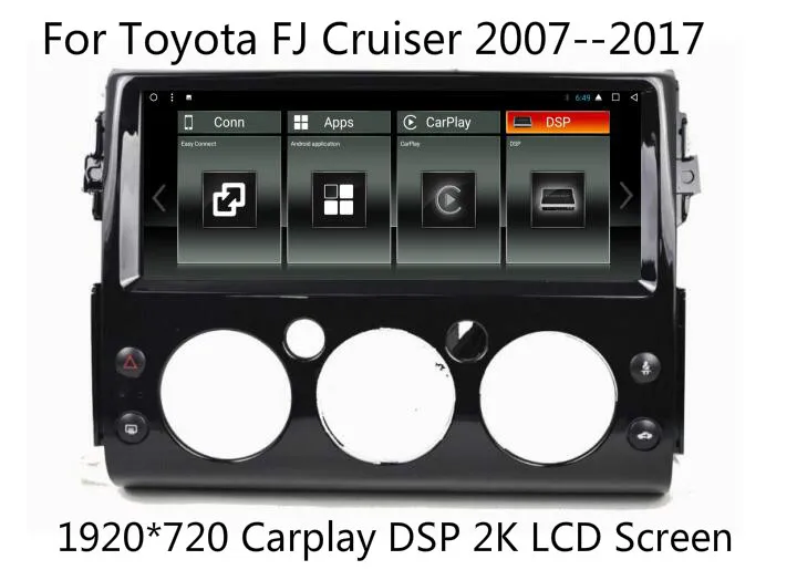 1920*720 DSP Carplay 12," Android 7,1 автомобильный аудио для Toyota FJ Cruiser 2007- Радио Стерео Vedio GPSNavigation ПК мультимедиа