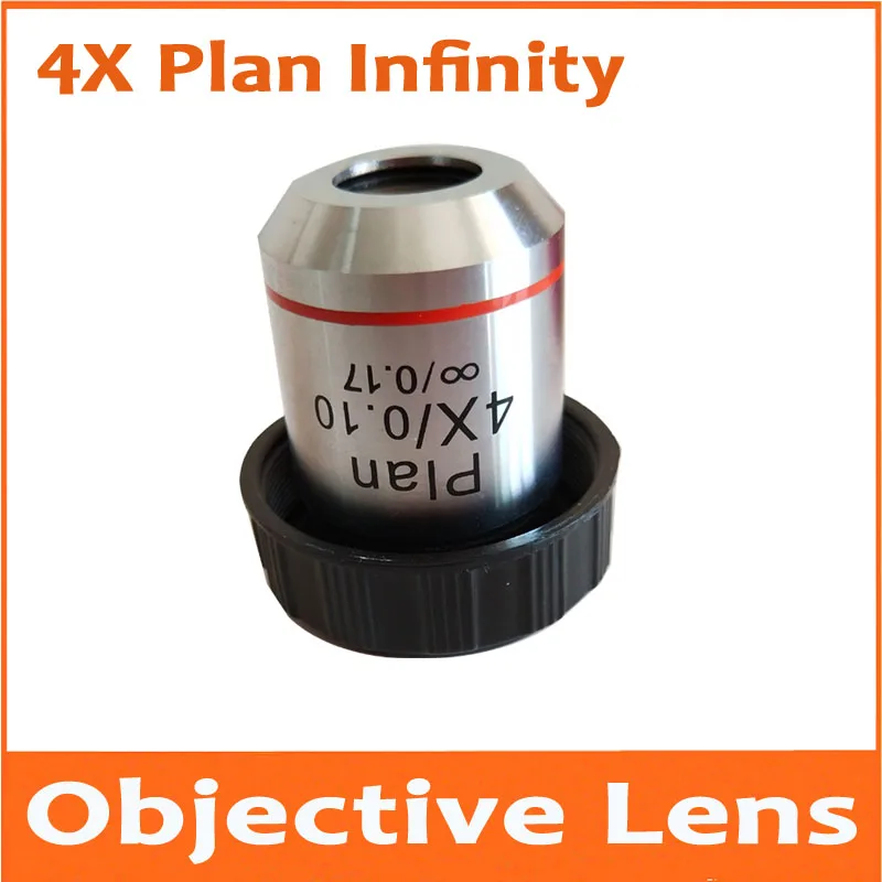 

1pc 4X 195 Metal Infinity Plan Achromatic Objective Lens Educational Olympus Biomicroscope Biological Microscope 20.2mm