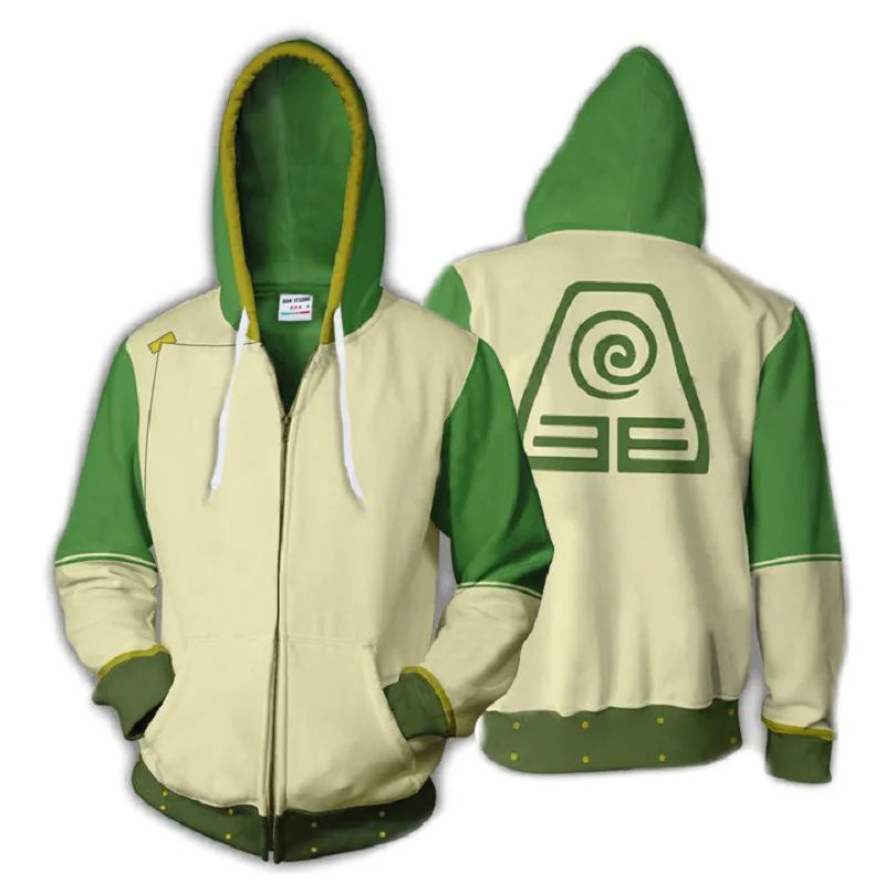 Avatar The Last Airbender Cosplay Hoodies Aang Sweatshirts Katara Sokka Hooded Zipper Jacket Anime Adult Outerwear0 (13)