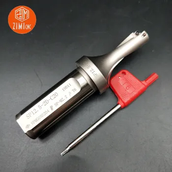 

1pcs SP-12.5-2D-C20 U drill 20mm*12.5mm indexable U-shaped drill 2 blade SP C20-12.5 metal drill CNC lathe cutting tool