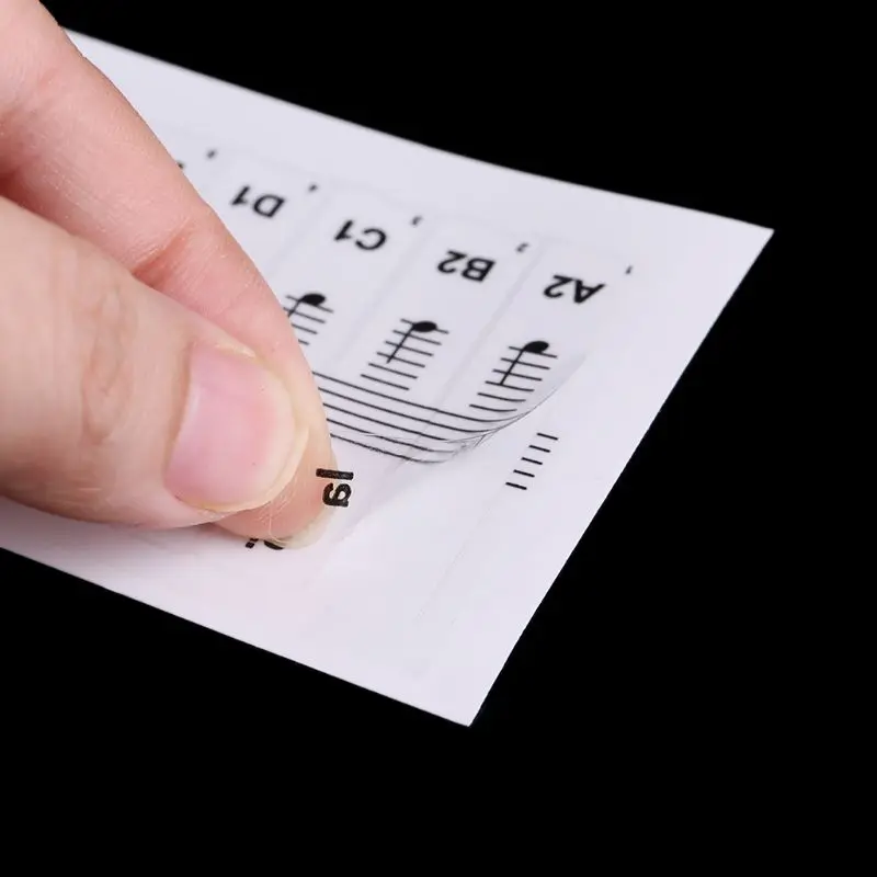 

Piano Keyboard Stickers Music Note White Black 54-88 Full Key